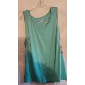 2 piece teal sleeveless top and jogging short set